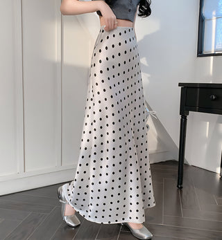 Dot Vibe Satin Skirt