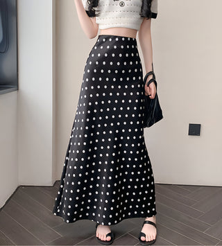 Dot Vibe Satin Skirt