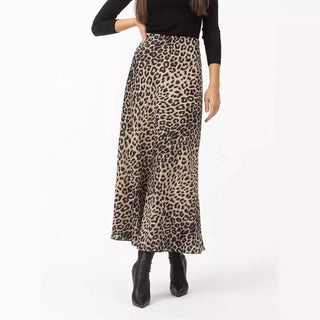 Wild Whisper Leopard Print Flare Skirt.