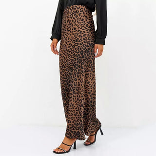 Wild Whisper Leopard Print Flare Skirt.