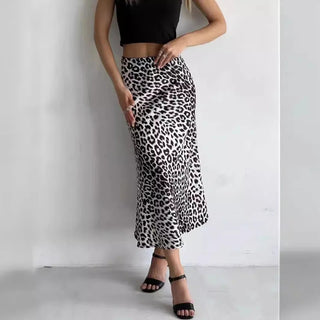 Wild Whisper Leopard Print Flare Skirt.