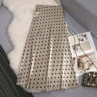 Dot Vibe Satin Skirt