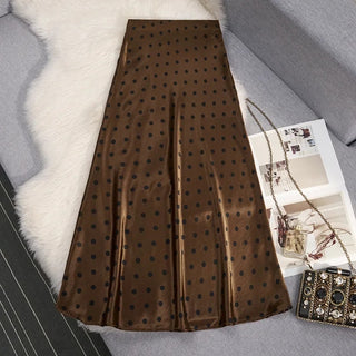 Dot Vibe Satin Skirt