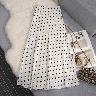 Dot Vibe Satin Skirt