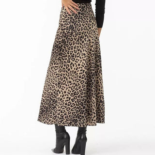 Wild Whisper Leopard Print Flare Skirt.