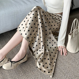 Dot Vibe Satin Skirt