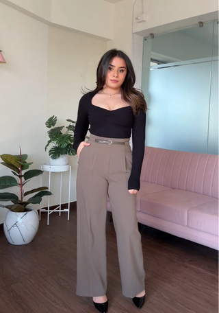 Gianna high waist belted trouser