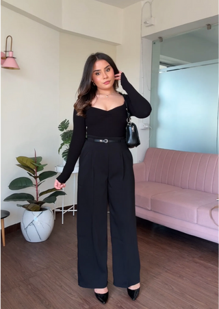 Gianna high waist belted trouser