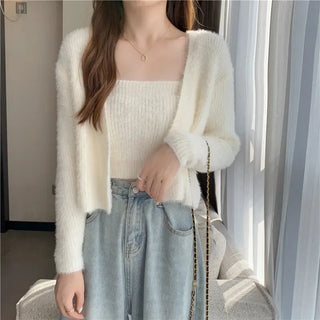 SHANIA SOFT FUR TWO-PIECE CARDIGAN SET