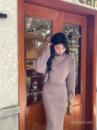 Diana Turtleneck Drop Shoulder Dress