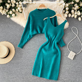 Shyla knit pullover+ bodycon two pieces set.