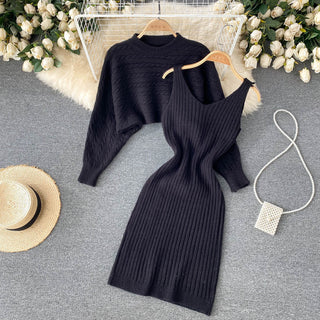 Shyla knit pullover+ bodycon two pieces set.