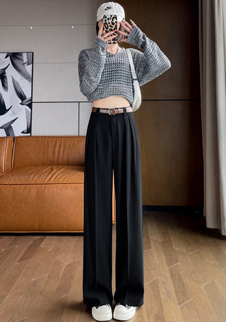 Luxe High-Waisted Pleated Straight fit Trouser(BUY 3 GET 1 FREE USE CODE: FREE)