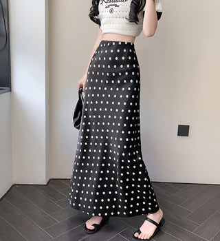 Dot Vibe Satin Skirt