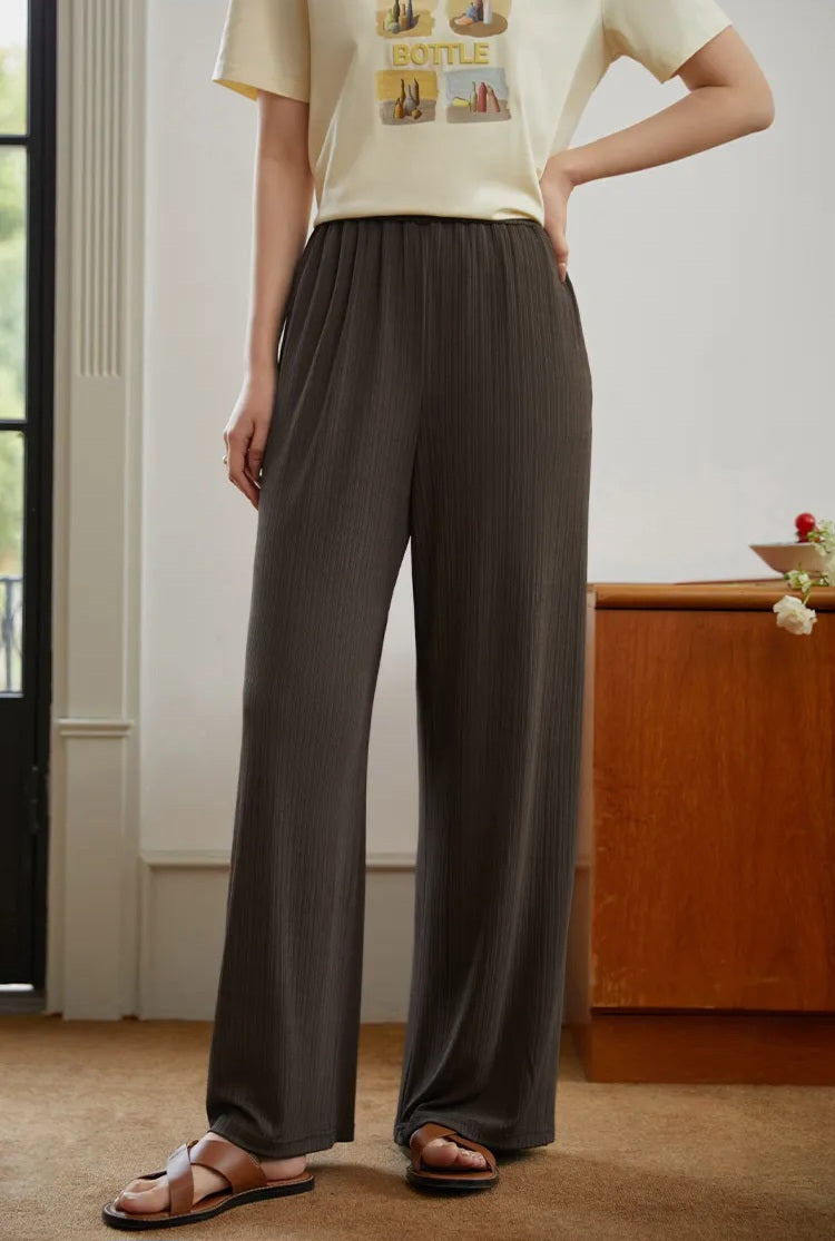 Buy KY-Troupe Women's Loose Drawstring Trouser Wide Leg Yoga Pants For  Sporting Straight Pants (Coffee, XXL) Online at desertcartSeychelles