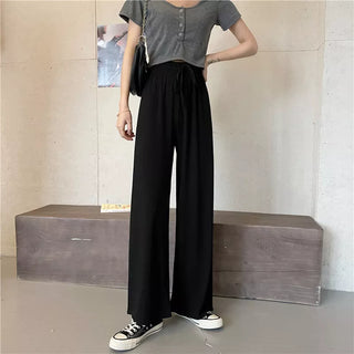 WIDE-LEG DRAWSTRING TROUSERS( BUY 3 GET 15% OFF USE CODE: COMBO15 )