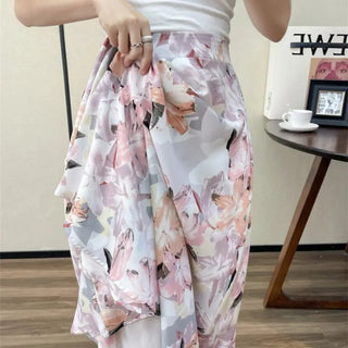 Floral Breeze A-line Midi Skirt