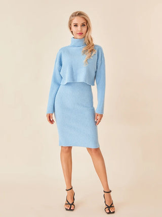 Diana Turtleneck Drop Shoulder Dress