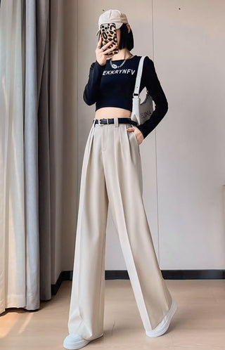 Luxe High-Waisted Pleated Straight fit Trouser(BUY 3 GET 1 FREE USE CODE: FREE)