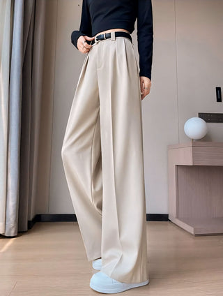 Luxe High-Waisted Pleated Straight fit Trouser(BUY 3 GET 1 FREE USE CODE: FREE)