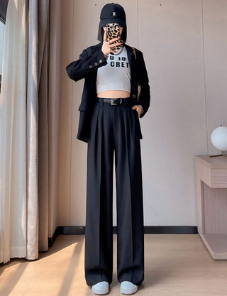 Luxe High-Waisted Pleated Straight fit Trouser(BUY 3 GET 1 FREE USE CODE: FREE)