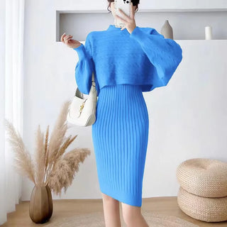 Shyla knit pullover+ bodycon two pieces set.