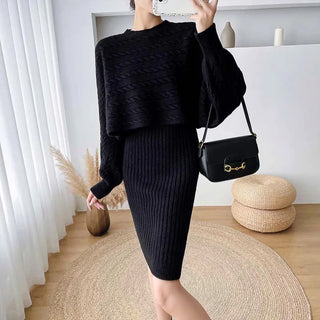 Shyla knit pullover+ bodycon two pieces set.