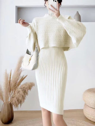 Shyla knit pullover+ bodycon two pieces set.