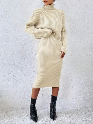 Diana Turtleneck Drop Shoulder Dress