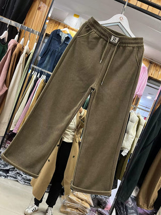 Fleece lined Wide-leg trouser