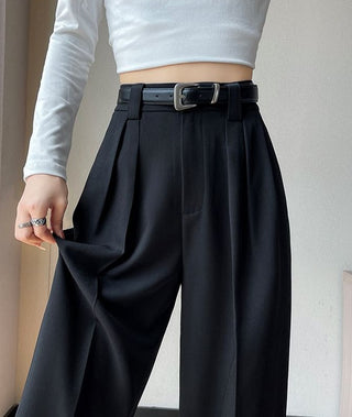 Luxe High-Waisted Pleated Straight fit Trouser(BUY 3 GET 1 FREE USE CODE: FREE)