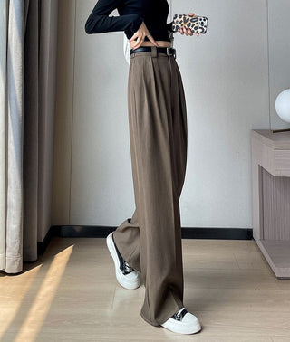 Luxe High-Waisted Pleated Straight fit Trouser(BUY 3 GET 1 FREE USE CODE: FREE)