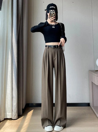 Luxe High-Waisted Pleated Straight fit Trouser(BUY 3 GET 1 FREE USE CODE: FREE)