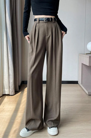 Luxe High-Waisted Pleated Straight fit Trouser(BUY 3 GET 1 FREE USE CODE: FREE)