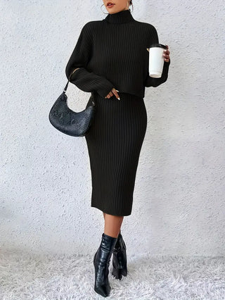 Diana Turtleneck Drop Shoulder Dress