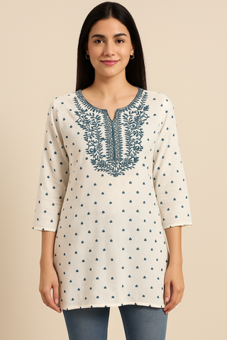 Heartbloom Embroidered Kurti