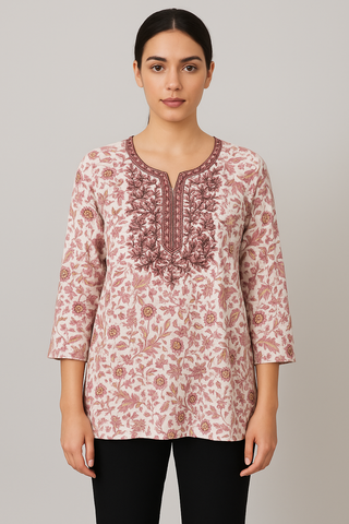 Floral Breeze Cotton Kurta
