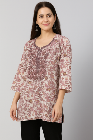 Floral Breeze Cotton Kurta