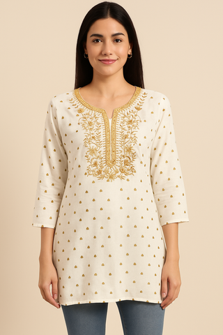 Heartbloom Embroidered Kurti