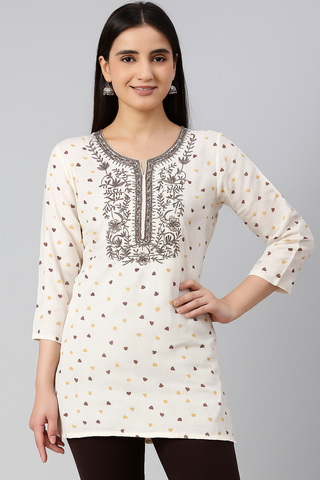 Heartbloom Embroidered Kurti