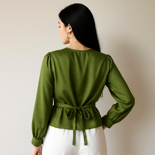 Dreamy Drape Satin Top.