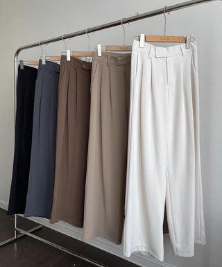 Pleated High Waist Double Button Trouser( BUY 3 GET 15% OFF USE CODE: COMBO15 )