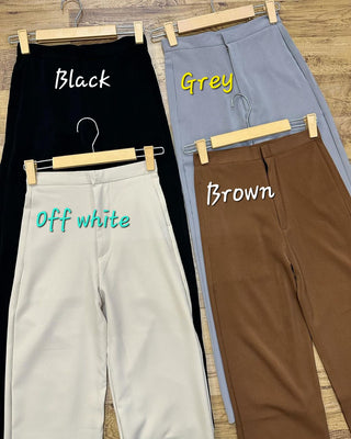 High Waisted Straight Trousers
