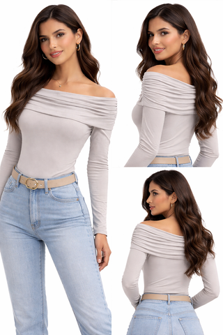 Cloud Drape Off-Shoulder Top