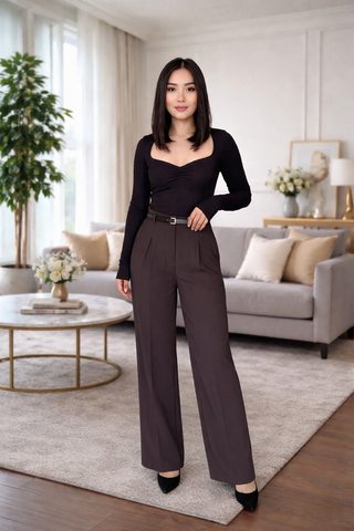 Gianna high waist belted trouser