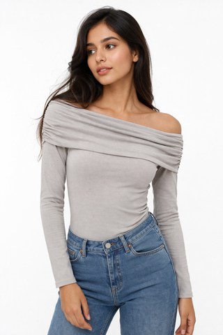 Cloud Drape Off-Shoulder Top