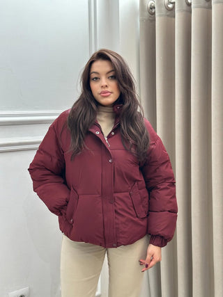 Isla Light Mocha Quilted Chic Puffer Jacket