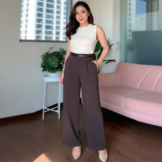 Gianna high waist belted trouser