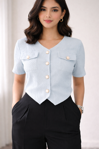 Chic Buttoned Top.