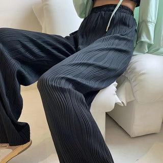 Black Ripple Comfort Trousers.